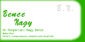 bence nagy business card